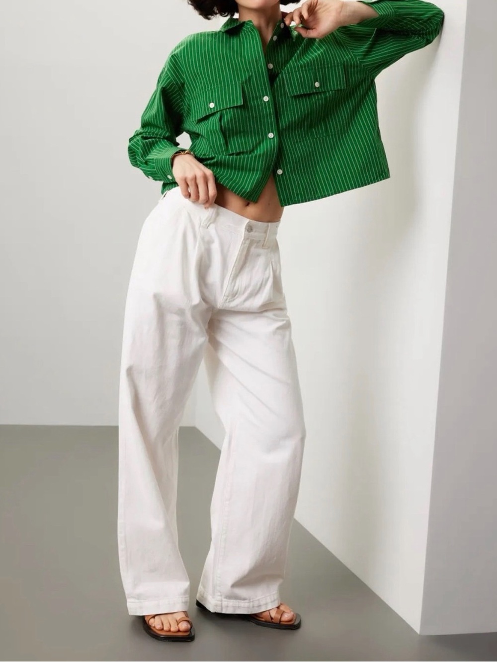Madewell The Harlow Wide Leg Jean White